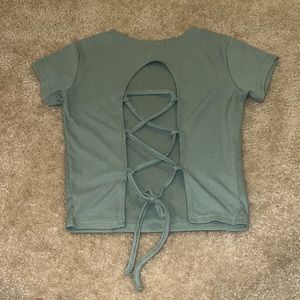 Top with Corset Back